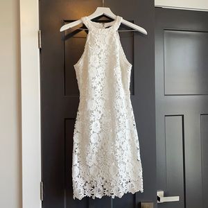 LuLus White Lace Mini Dress